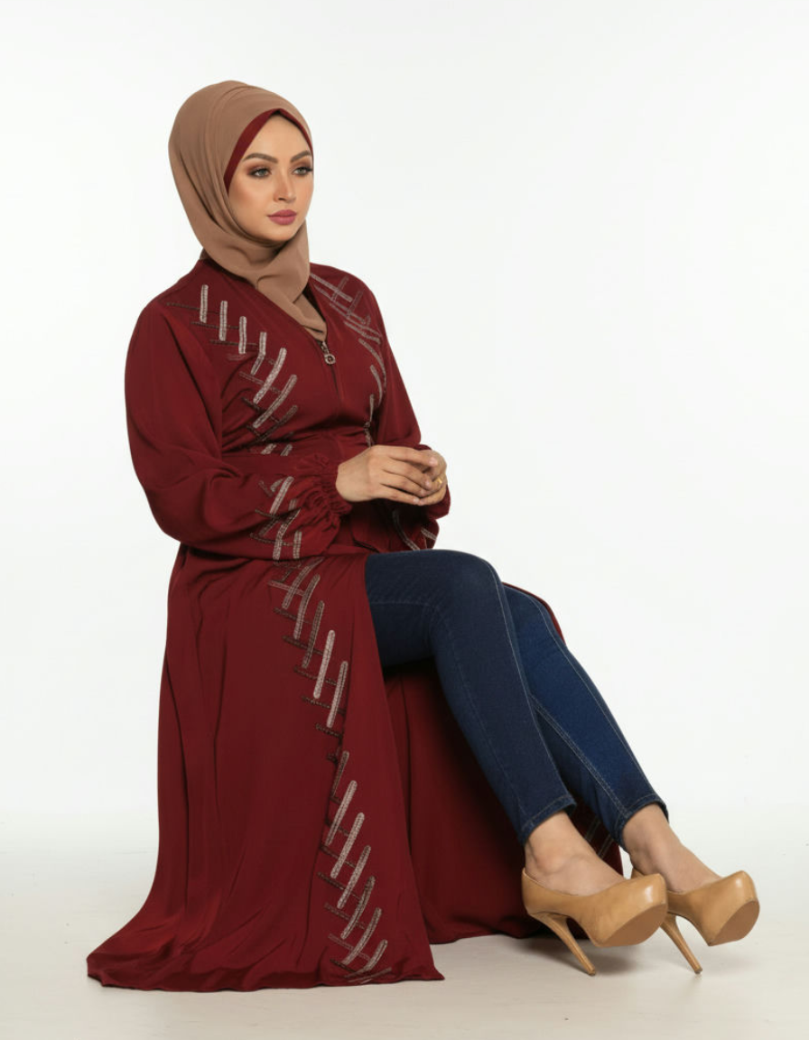 Elegant Silk Abaya