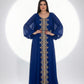 Elegant Maxi Dress with Gold Embroidery