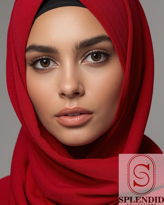 Premium Solid Chiffon Square Scarf