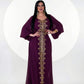 Elegant Maxi Dress with Gold Embroidery