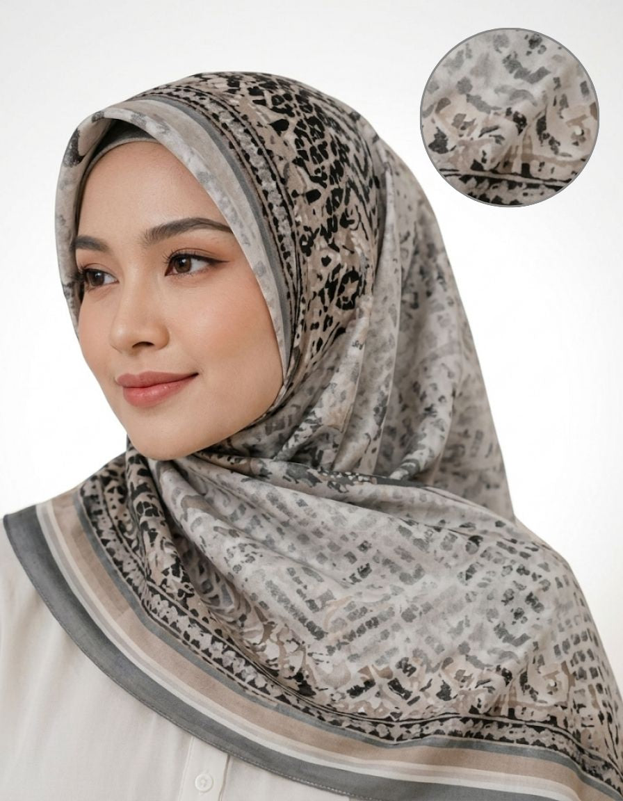 Printed Chiffon Square Hijab
