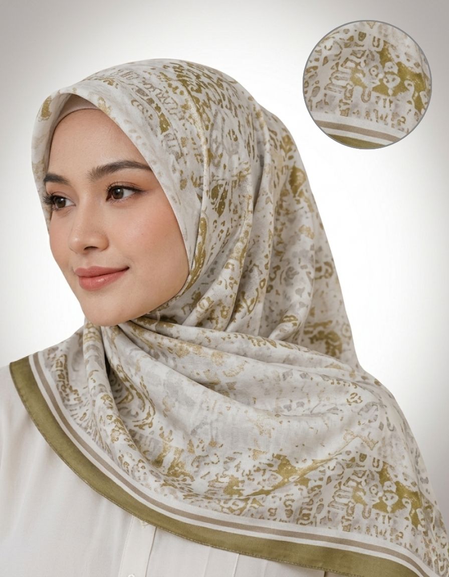 Printed Chiffon Square Hijab