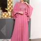Elegant Embellished Bodice  with Flutter Cape Sleeves