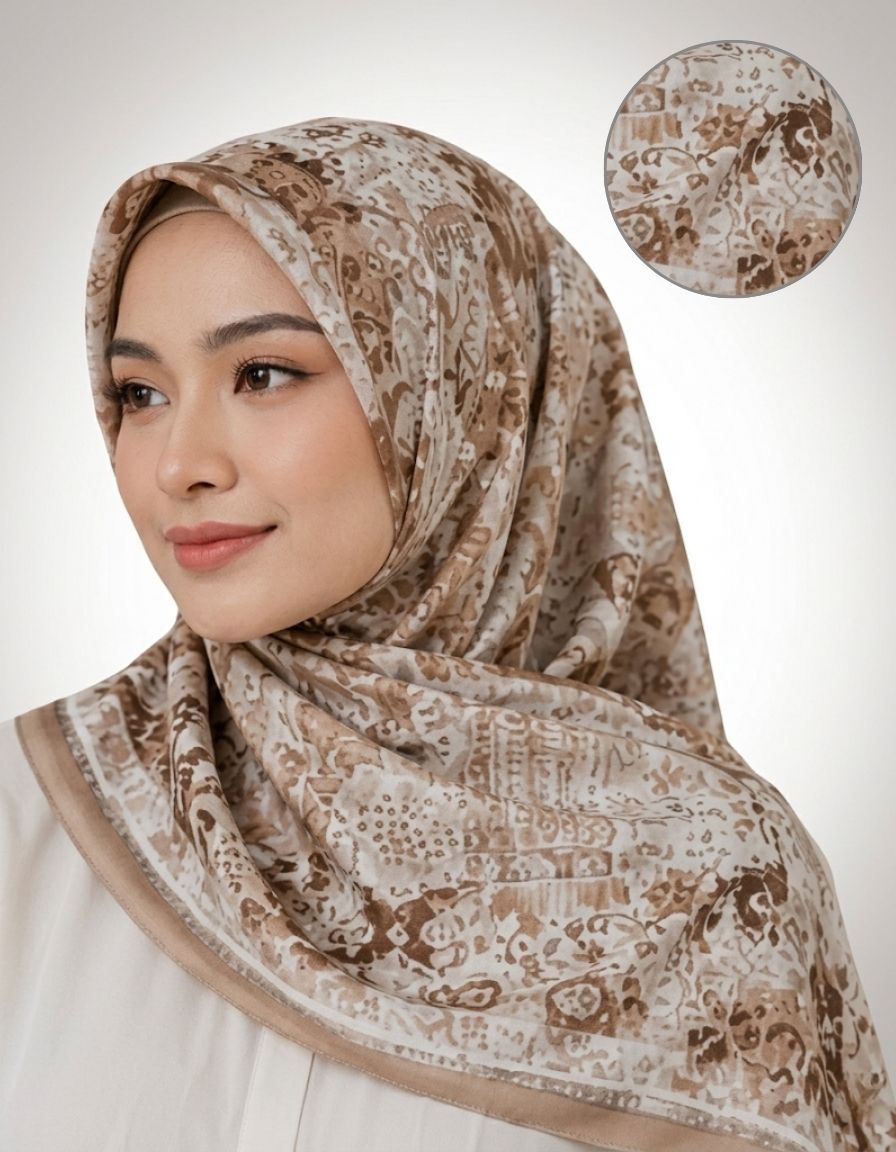 Printed Chiffon Square Hijab