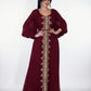 Elegant Maxi Dress with Gold Embroidery