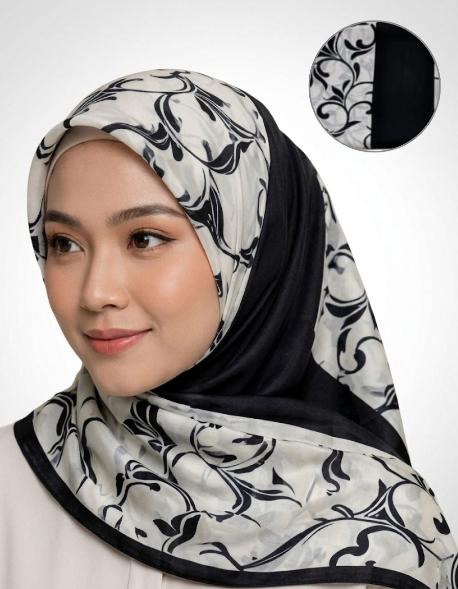 Printed Chiffon Square Hijab