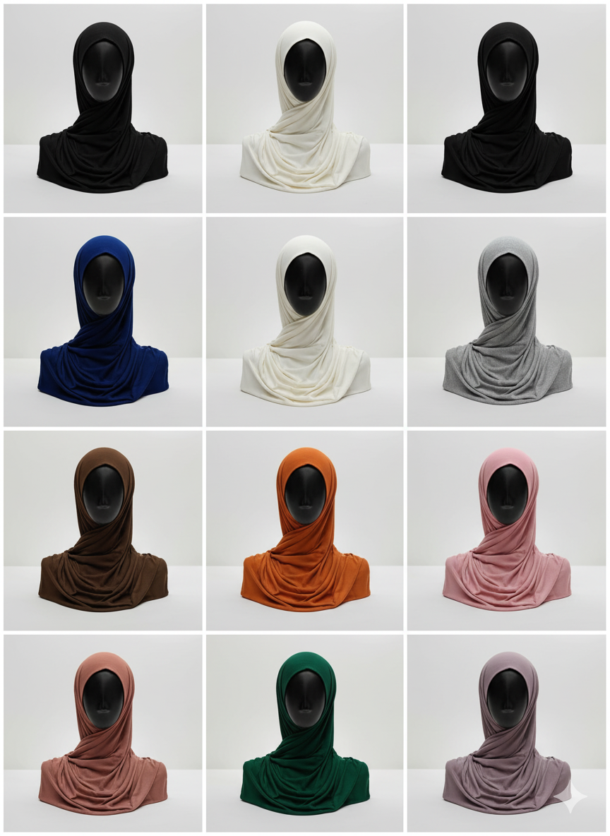 Premium Soft Stretch Two Piece  Jersey Hijab