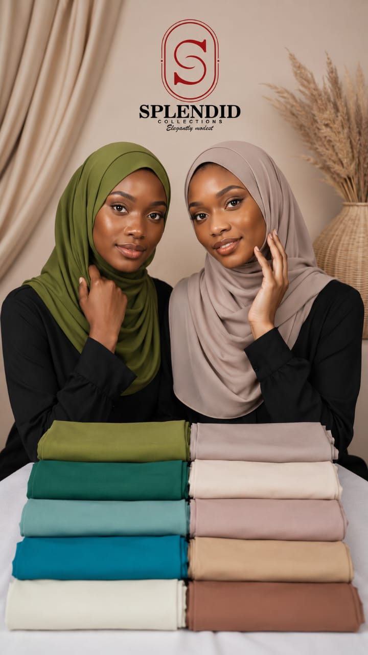 Premium Solid Chiffon Square Scarf