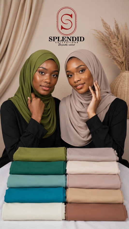 Premium Solid Chiffon Square Scarf