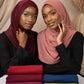 Premium Solid Chiffon Square Scarf