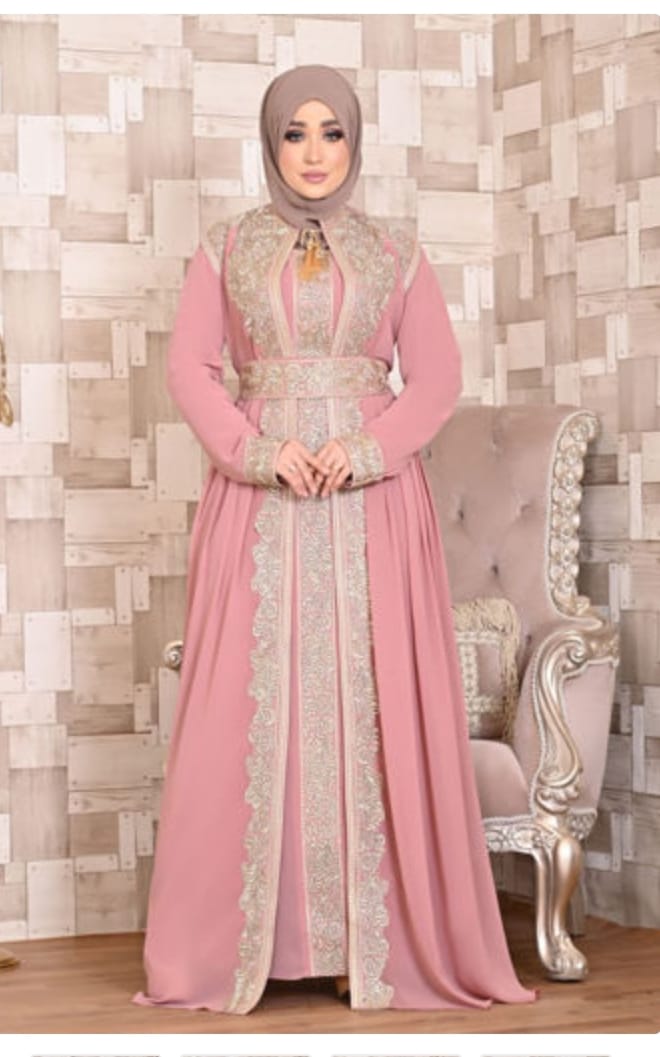 Embroidered Chiffon Kaftan