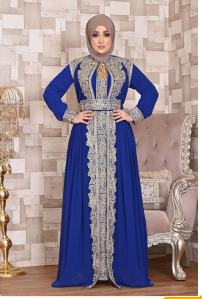 Embroidered Chiffon Kaftan