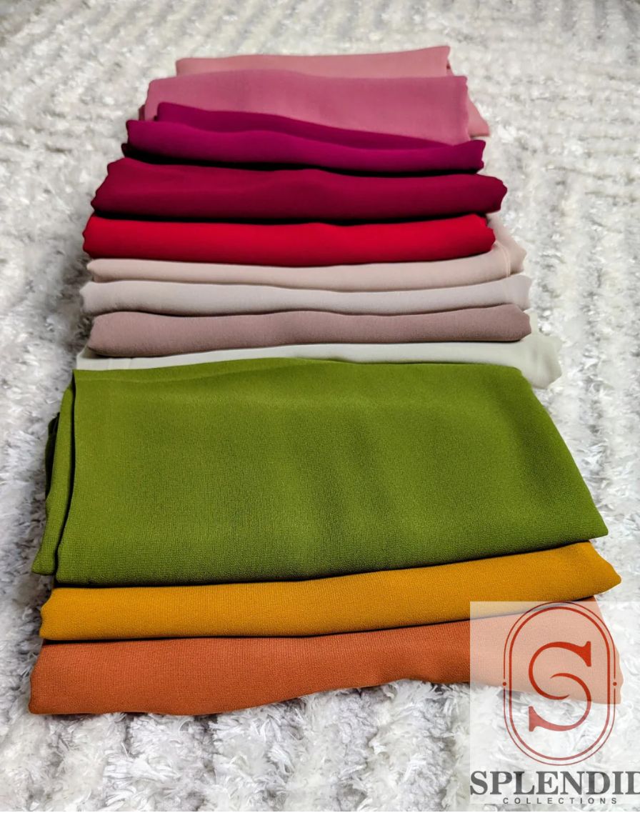 Signature Matte Square Scarf: Premium Chiffon