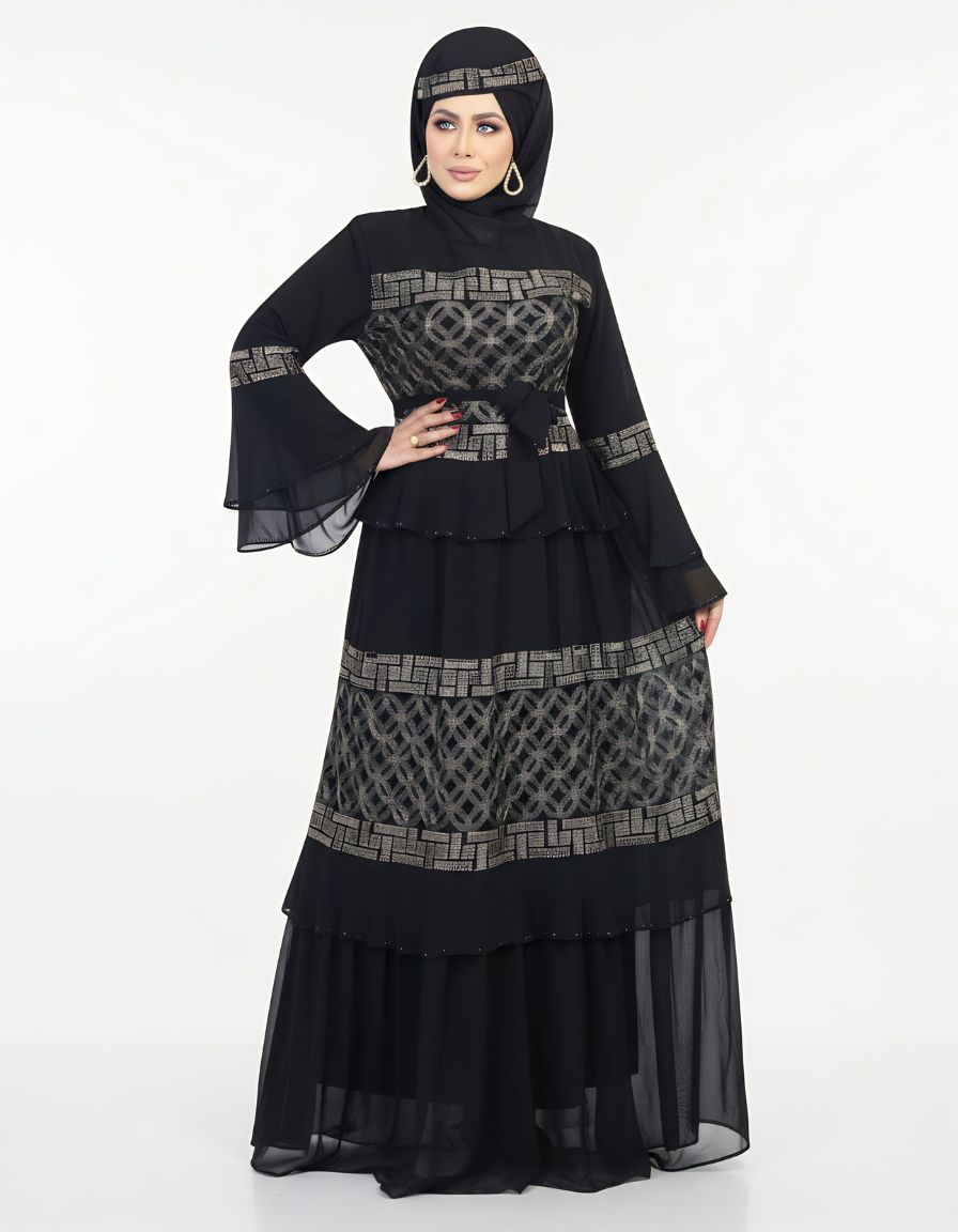 Majestic Black Abaya